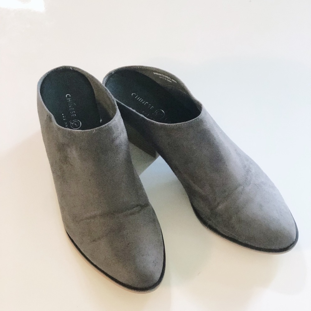 Chinese Laundry Grey Mule Bootie 9.5